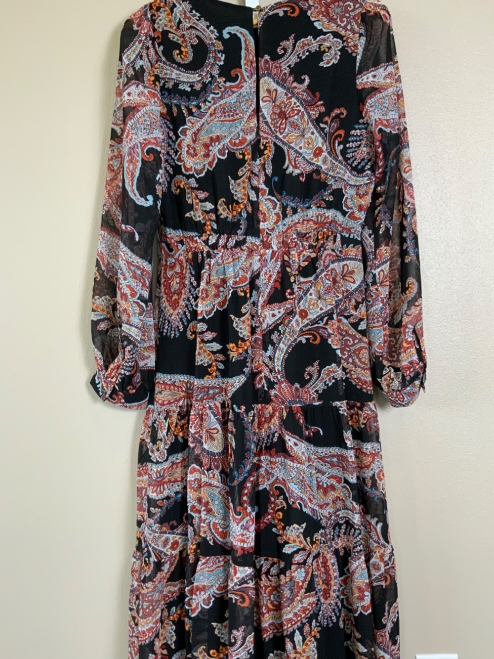 Anthropologie Paisley Long Sleeve Maxi Dress - Picture 13 of 16